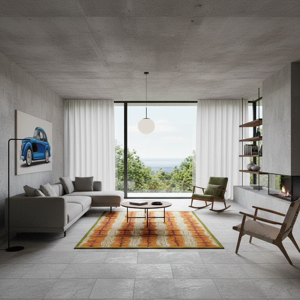 Stripe Illusion Hand Tufted Rug