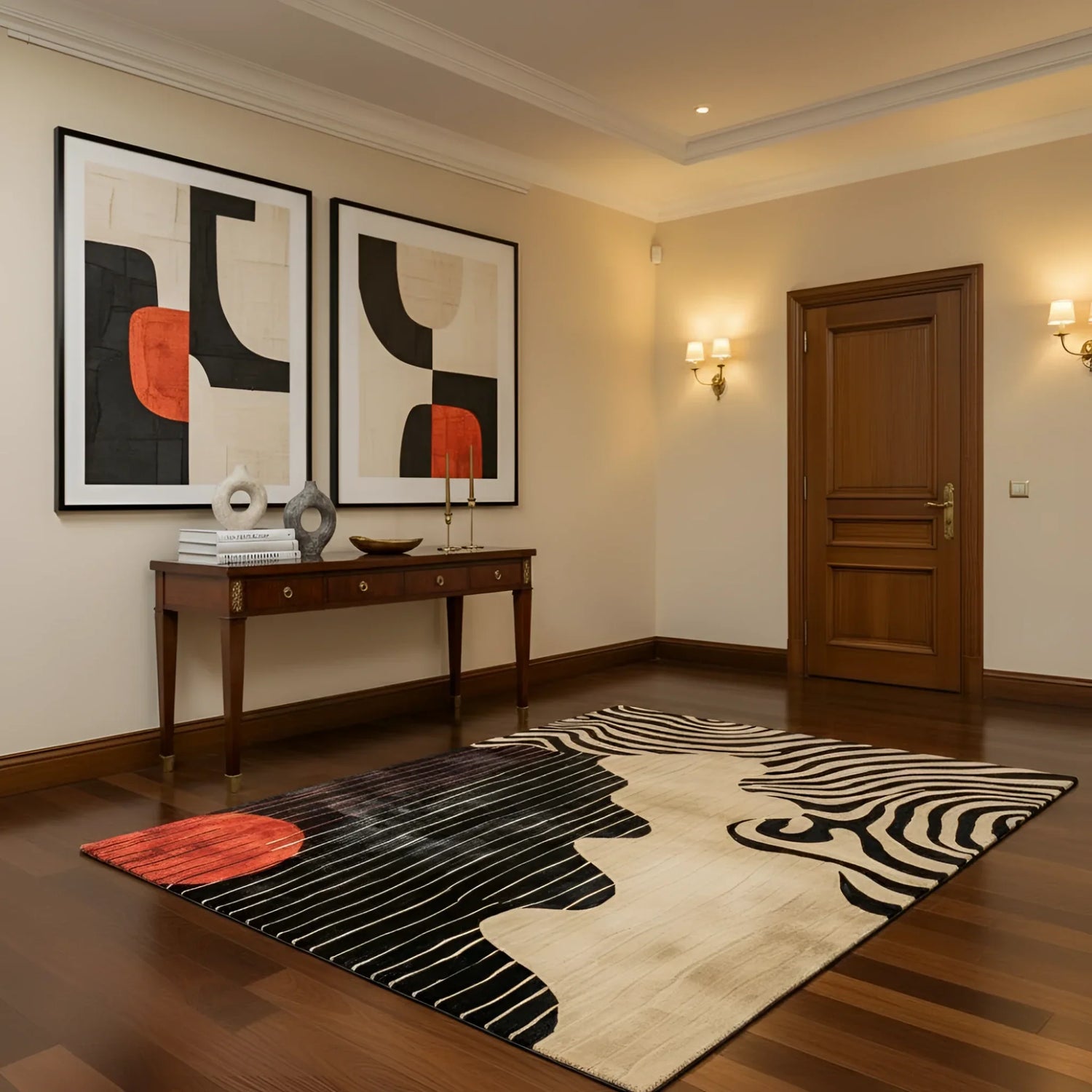 Striped Sunset Hand Tufted Rug 