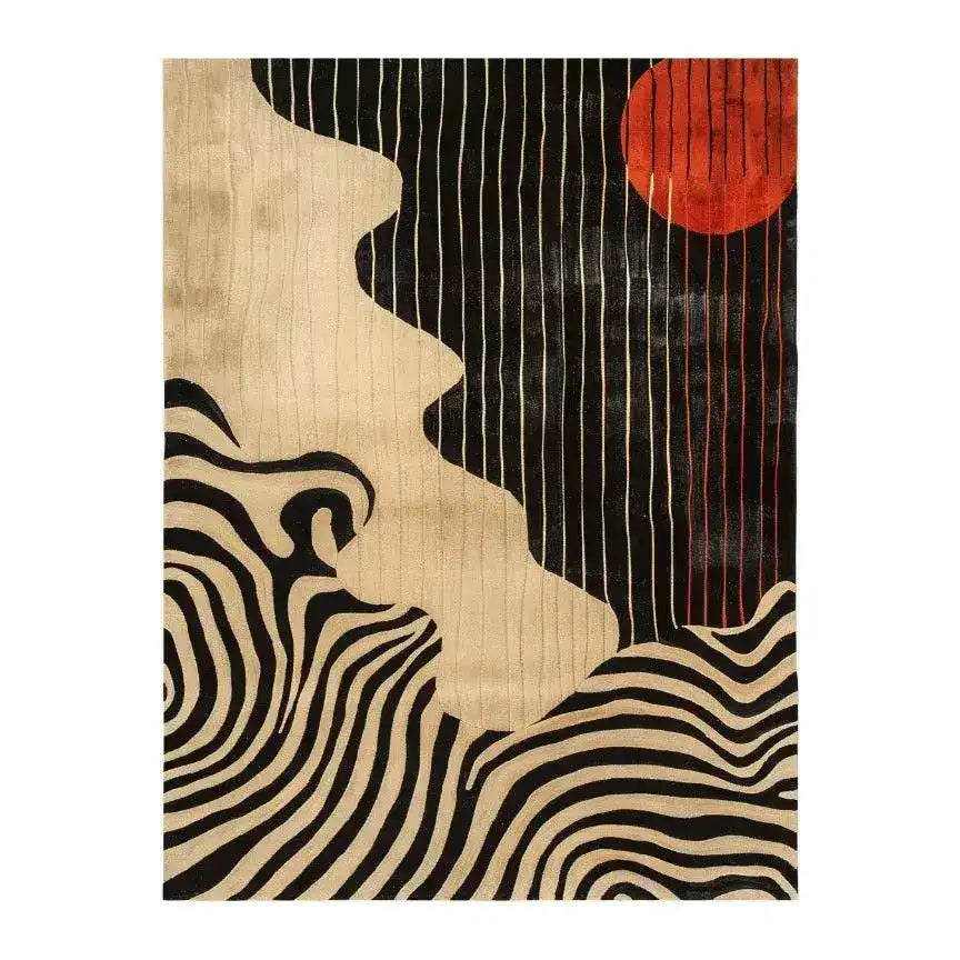Striped Sunset Hand Tufted Rug 