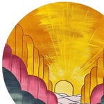 Sunburst Horizon Hand Tufted Round Rug