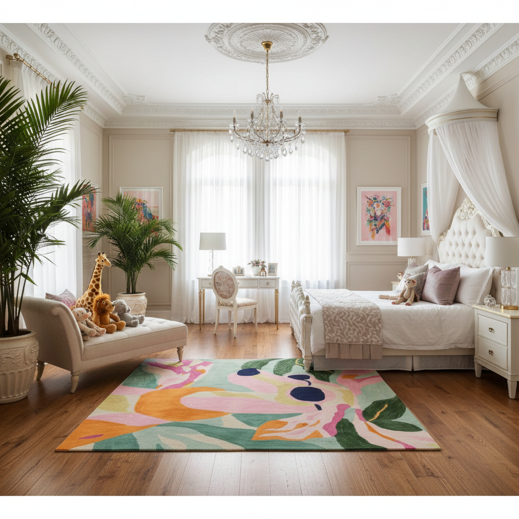 Sunglass Safari Pup Hand Tufted Rug