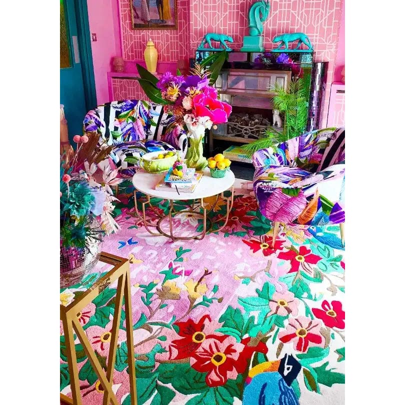 Sunrise Bloom Hand Tufted Round Rug