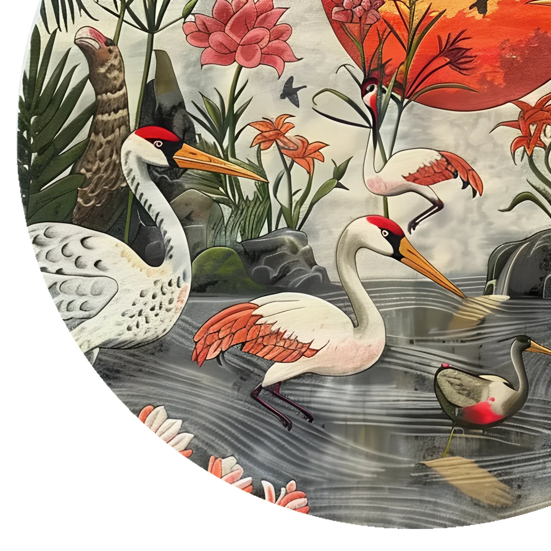 Sunset Paradise Bliss Hand Tufted Round Rug