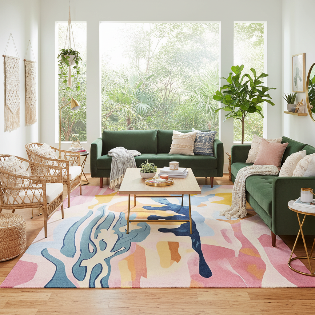 Sunset Stroke Hand Tufted Rug