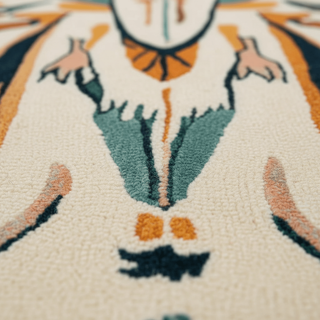 Symmetry Spirit Bloom Hand Tufted Rug 3 - 1001 Knots