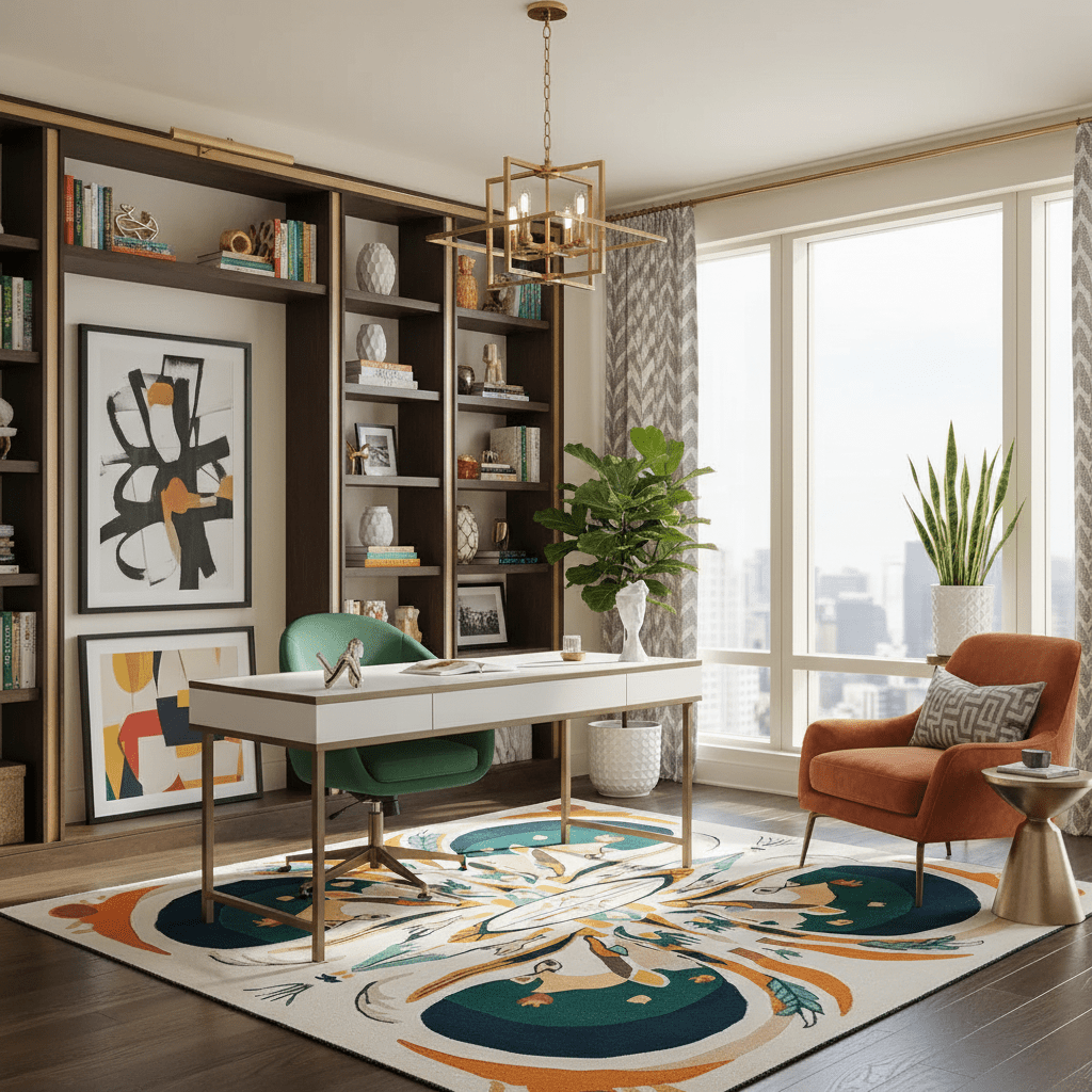 Symmetry Spirit Bloom Hand Tufted Rug 2 - 1001 Knots