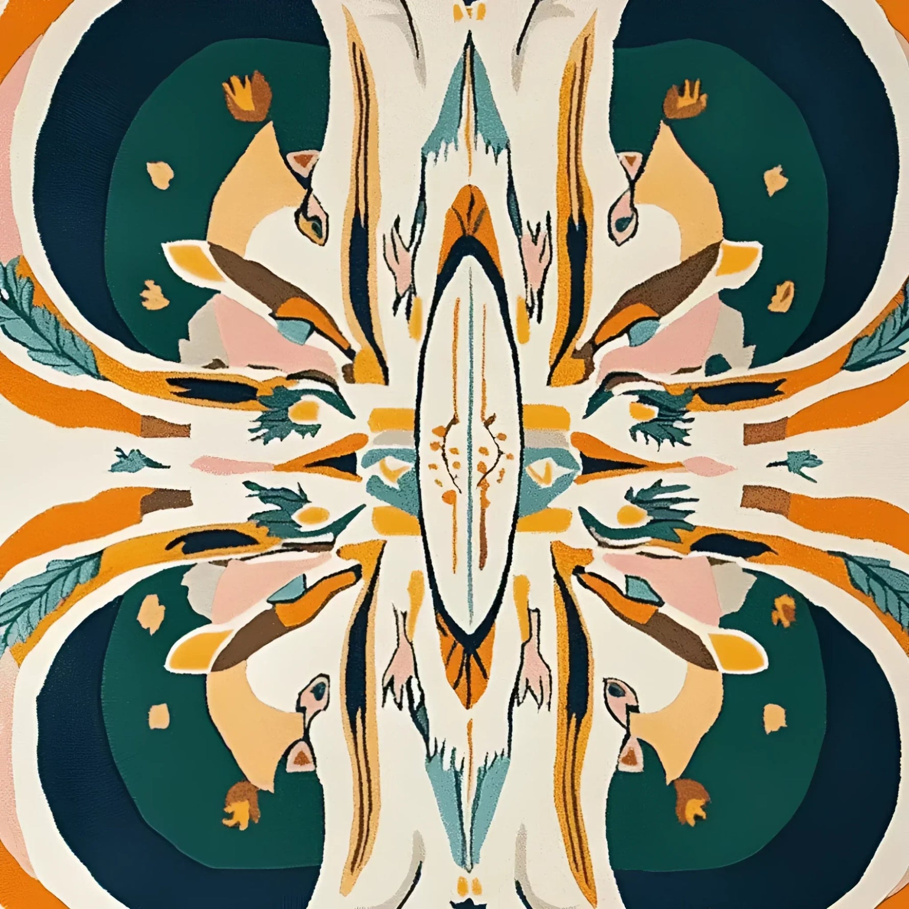 Symmetry Spirit Bloom Hand Tufted Rug 12 - 1001 Knots