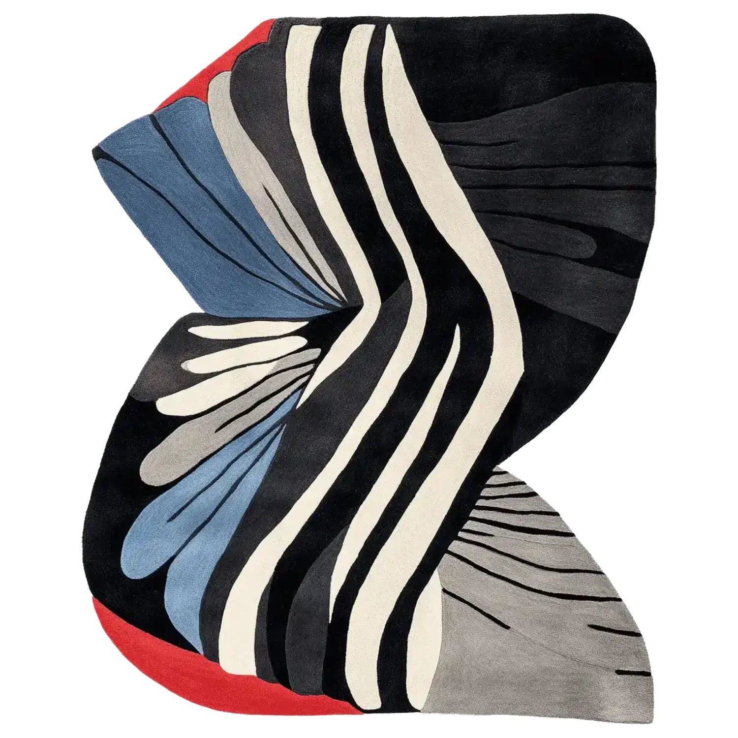 Tangled Growth Lines Hand Tufted Rug