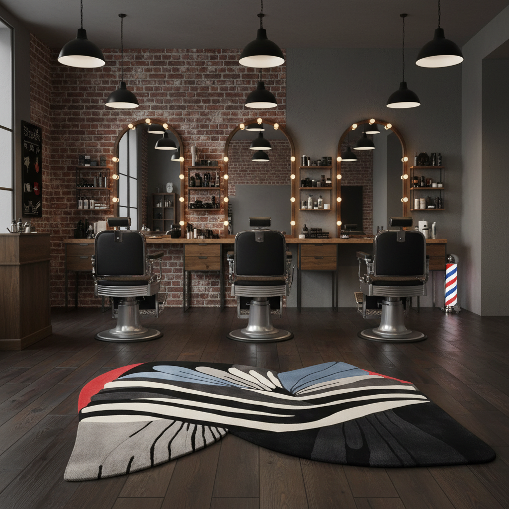 Tangled Growth Lines Hand Tufted Rug