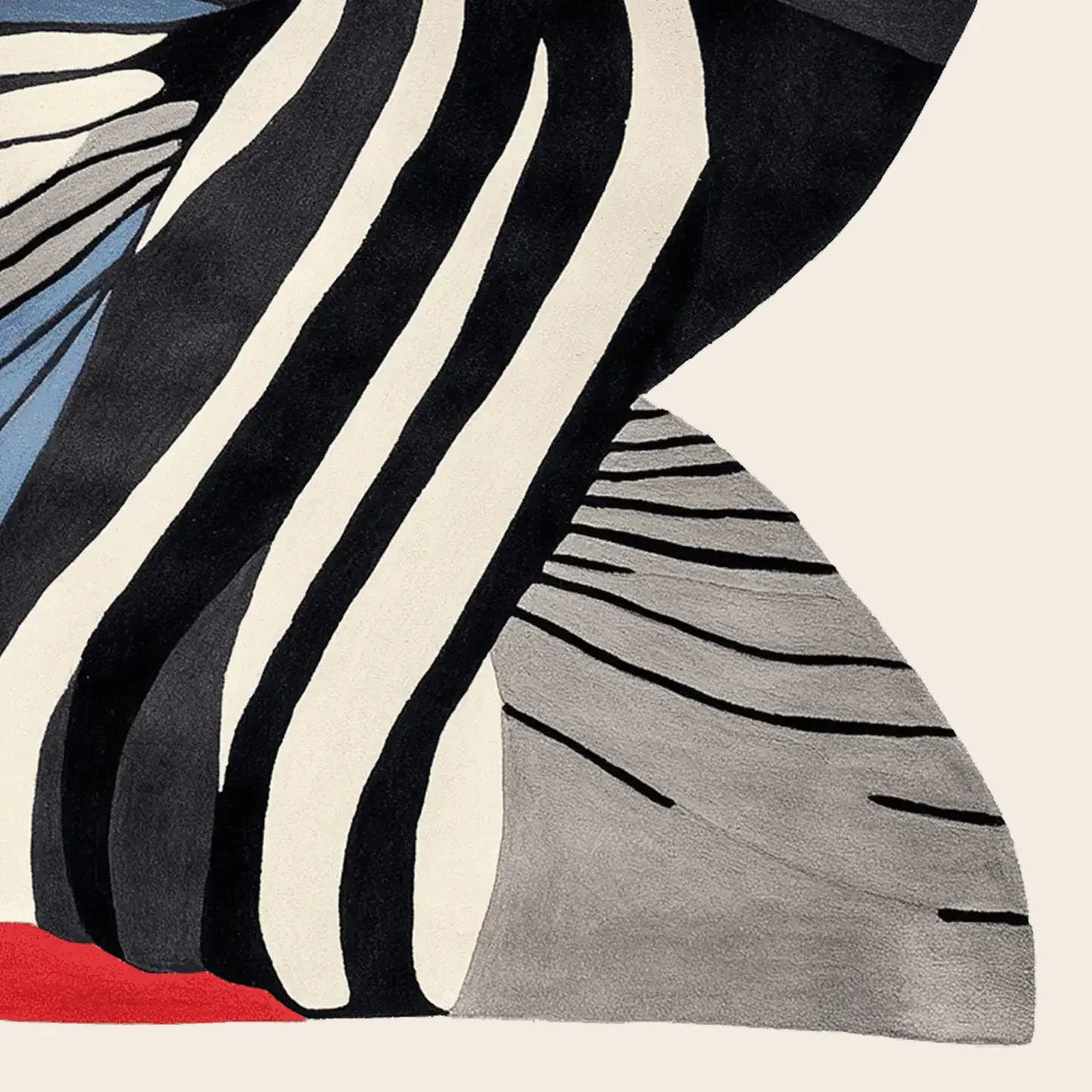 Tangled Growth Lines Hand Tufted Rug - rug