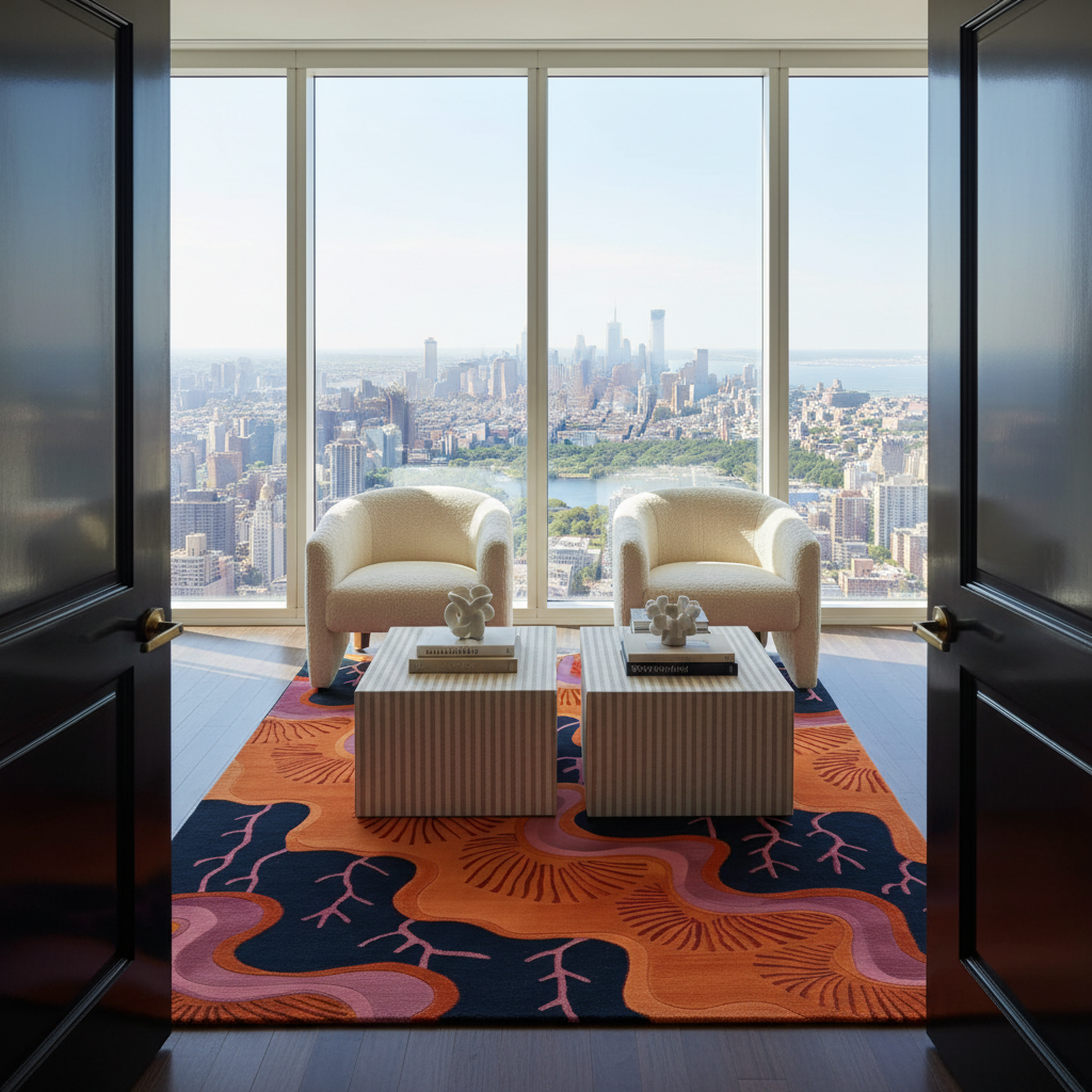 Tidal Bloom Hand Knotted Rug