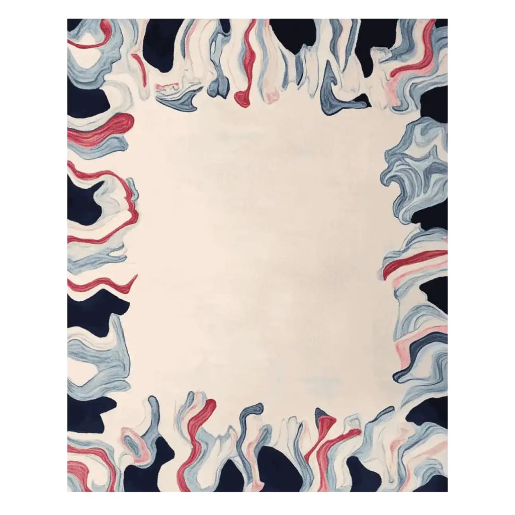 Tidal Flow Frame Hand Tufted Rug