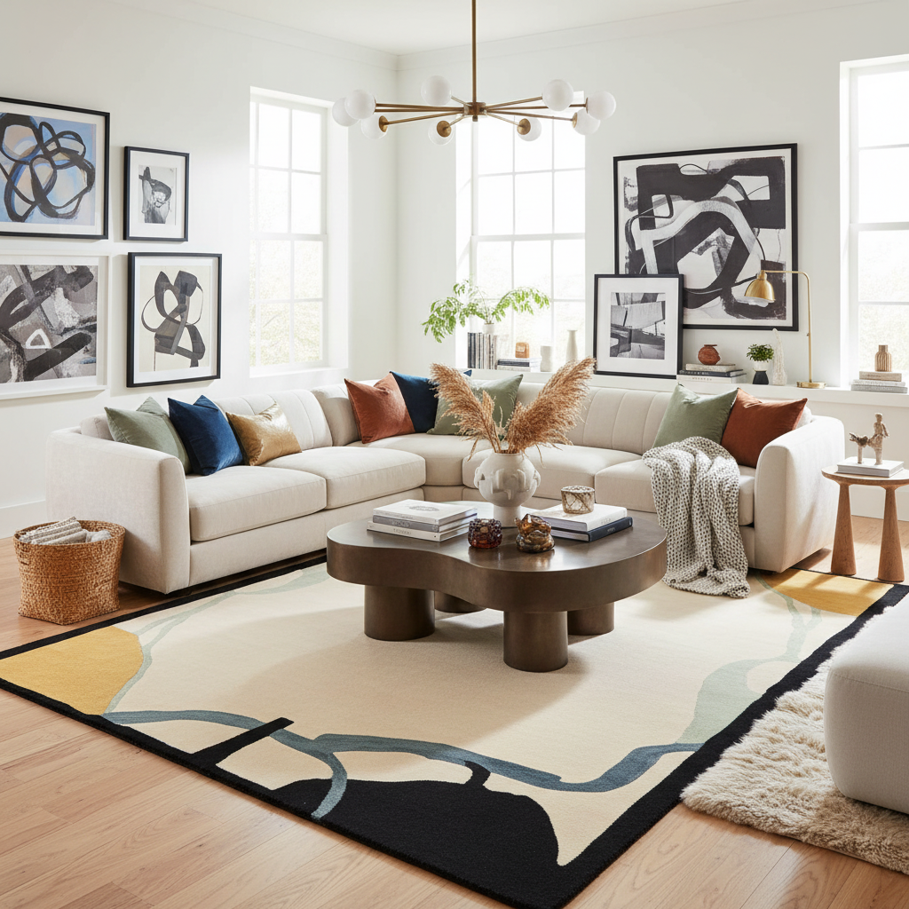 Topographic Vein Field Hand Tufted Rug
