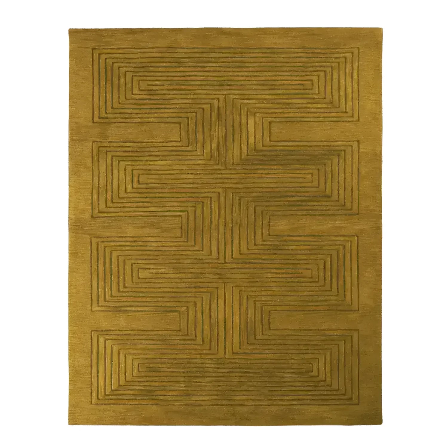 Turmeric Artic Geo Modern Hand Tufted Wool Rug