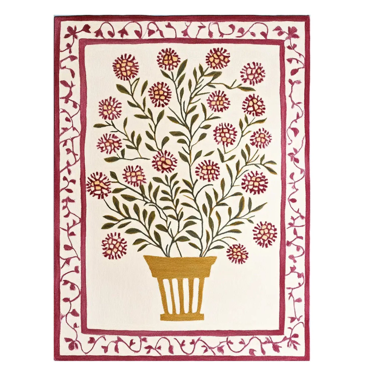 Vibrant Bloom Cascade Hand Tufted Wool Rug