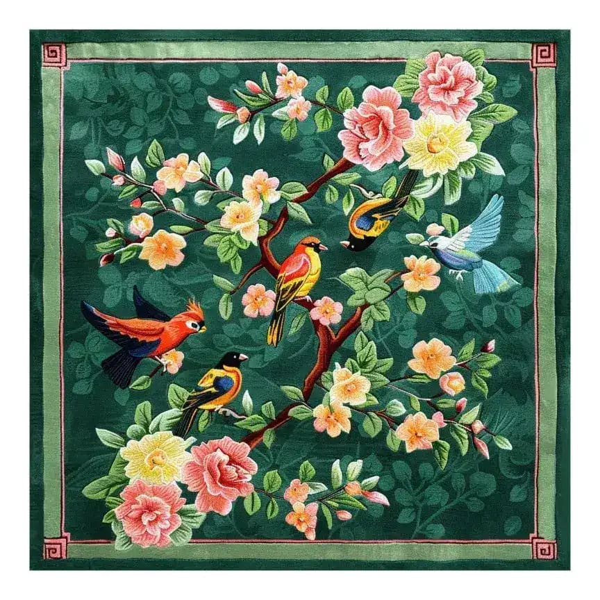 Vibrant Vintage Hand Tufted Rug
