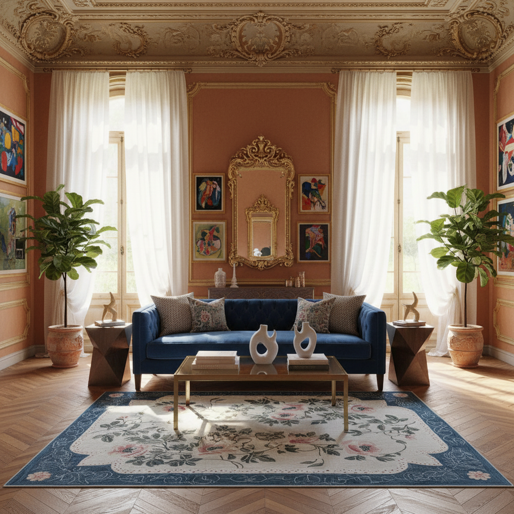 Victorian Floral Dance Hand Tufted Rug