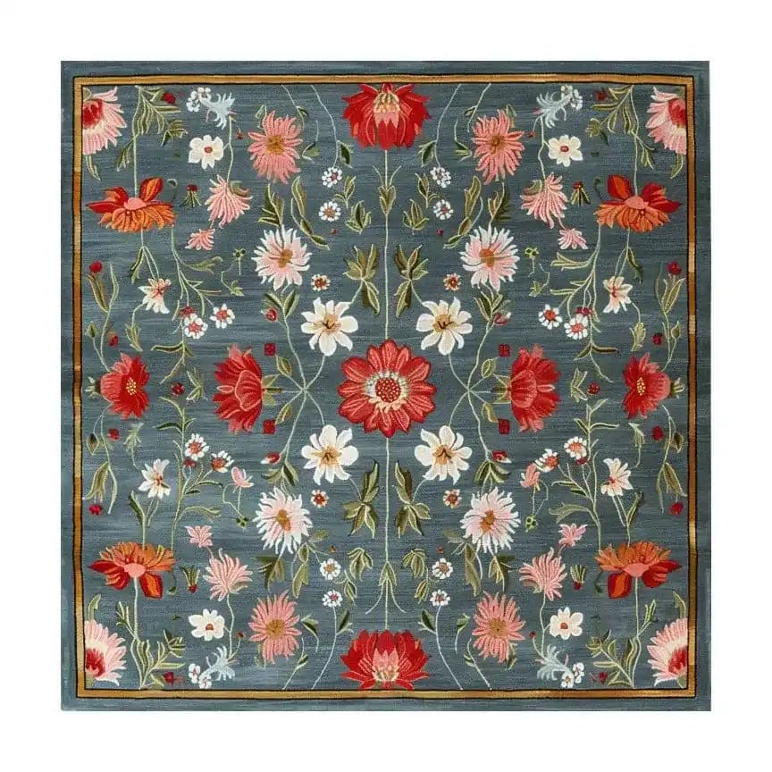 Vintage Floral Delight Hand Tufted Wool Rug