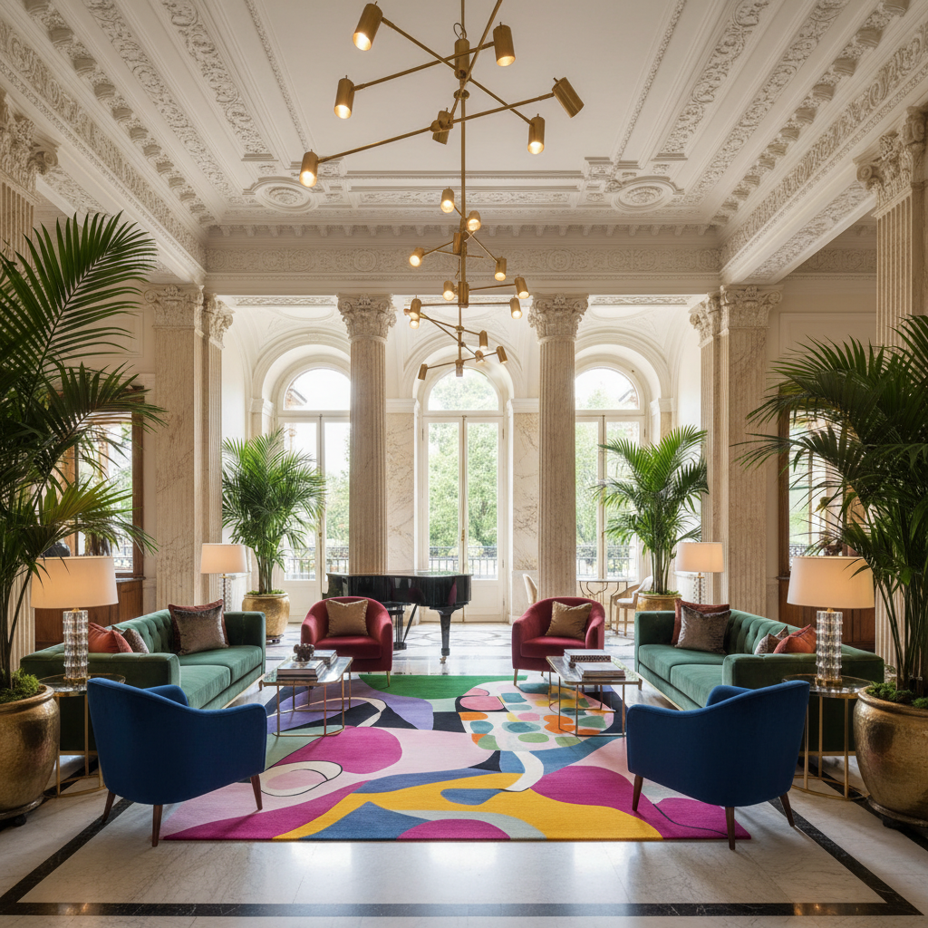 Vivid Collapse Dream Hand Tufted Rug