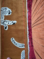 Walking Leopard on Silk Road Hand Tufted Runner Rug - Brown 2' x 6' 4 - 1001 Knots