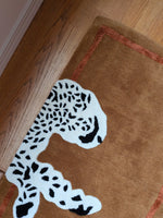 Walking Leopard on Silk Road Hand Tufted Runner Rug - Brown 2' x 6' 3 - 1001 Knots