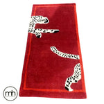 Walking Wild Cat Leopard on Silk Road Hand Tufted Wool Rug 5ft 1 - 1001 Knots