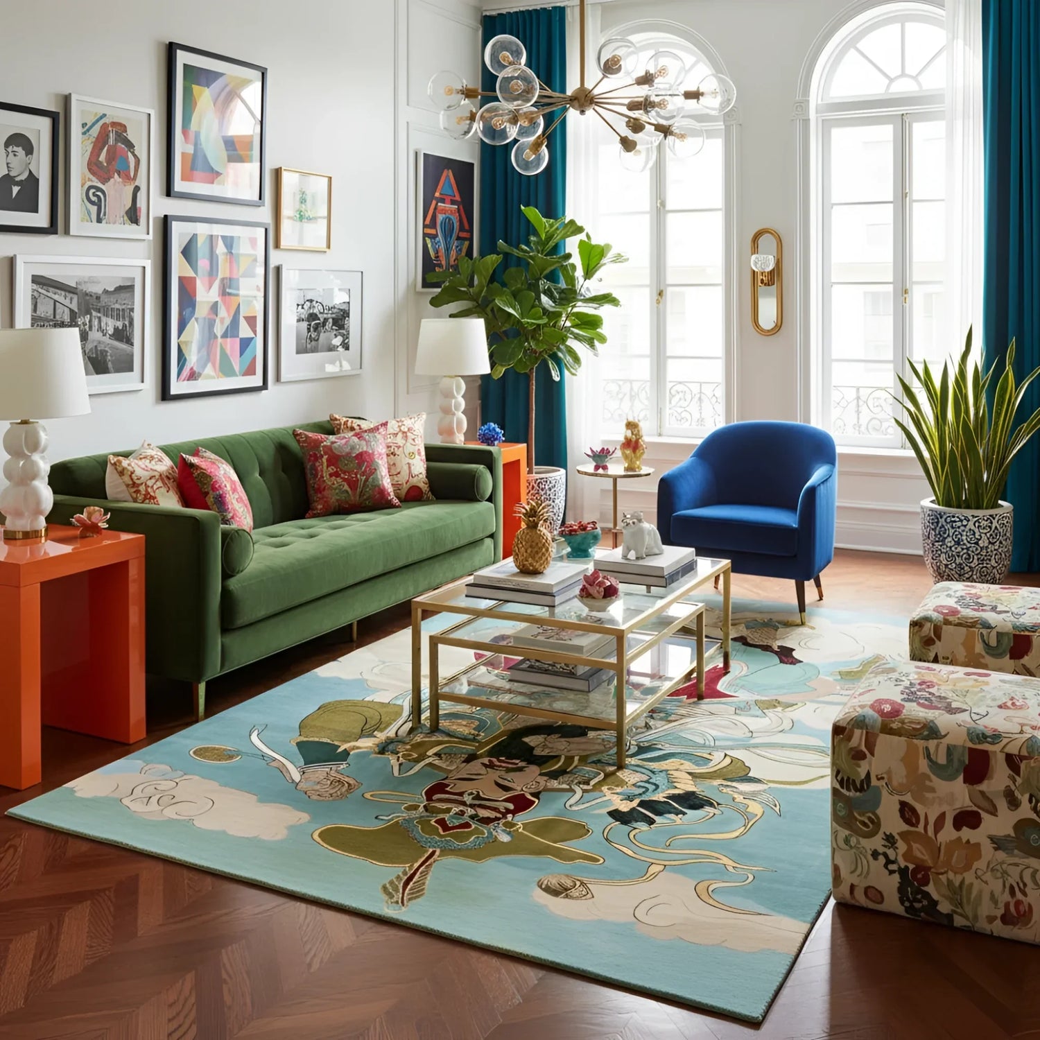 Warrior in the Sky Hand Tufted Rug II