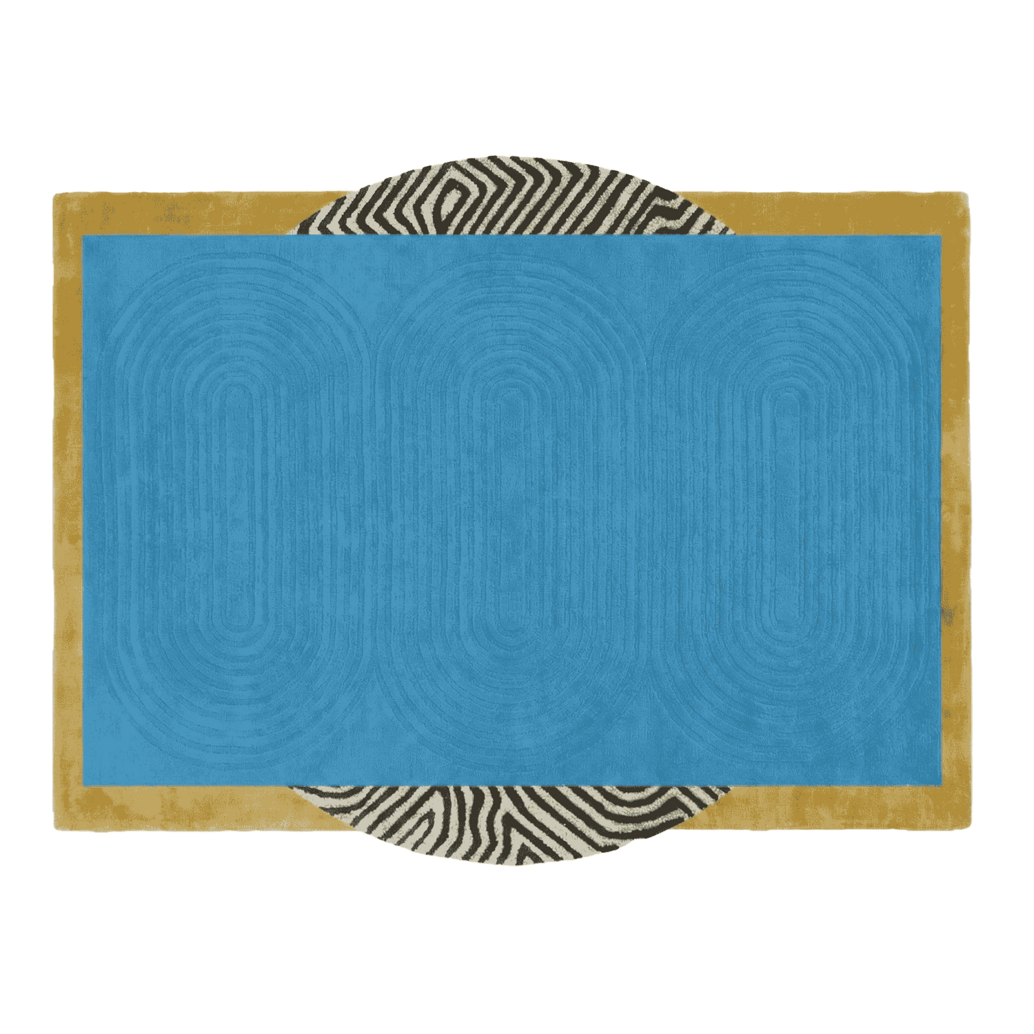 Water Earth and Sun Hand Tufted Wool Rug