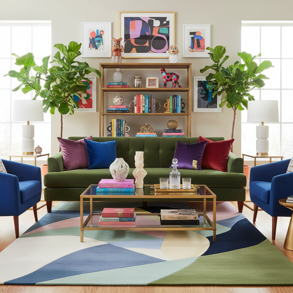 Whispering Color Flow Hand Tufted Rug