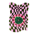 Wild Flower Wavy Checker Hand Tufted Wool Rug 1 - 1001 Knots