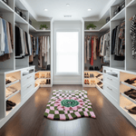 Wild Flower Wavy Checker Hand Tufted Wool Rug 2 - 1001 Knots