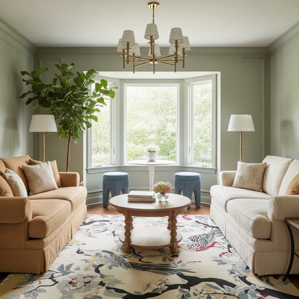Willow Bird Serenade Hand Tufted Rug