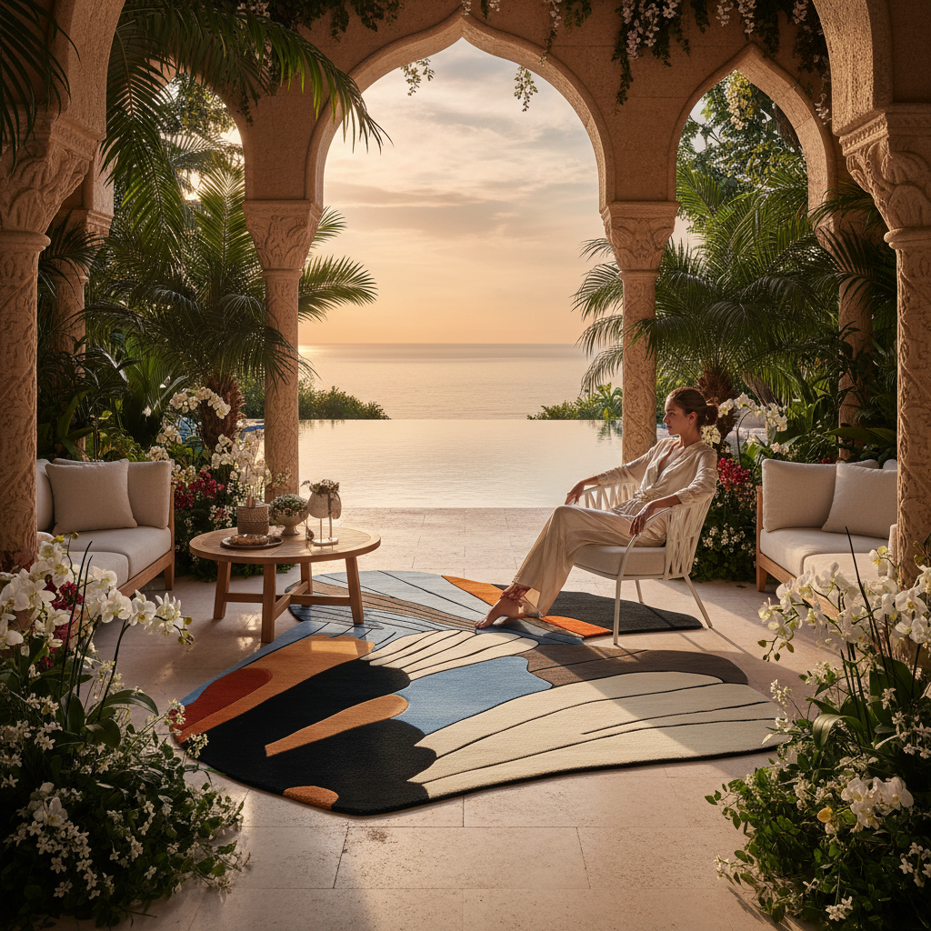 Winged Earth Fragment Hand Tufted Rug
