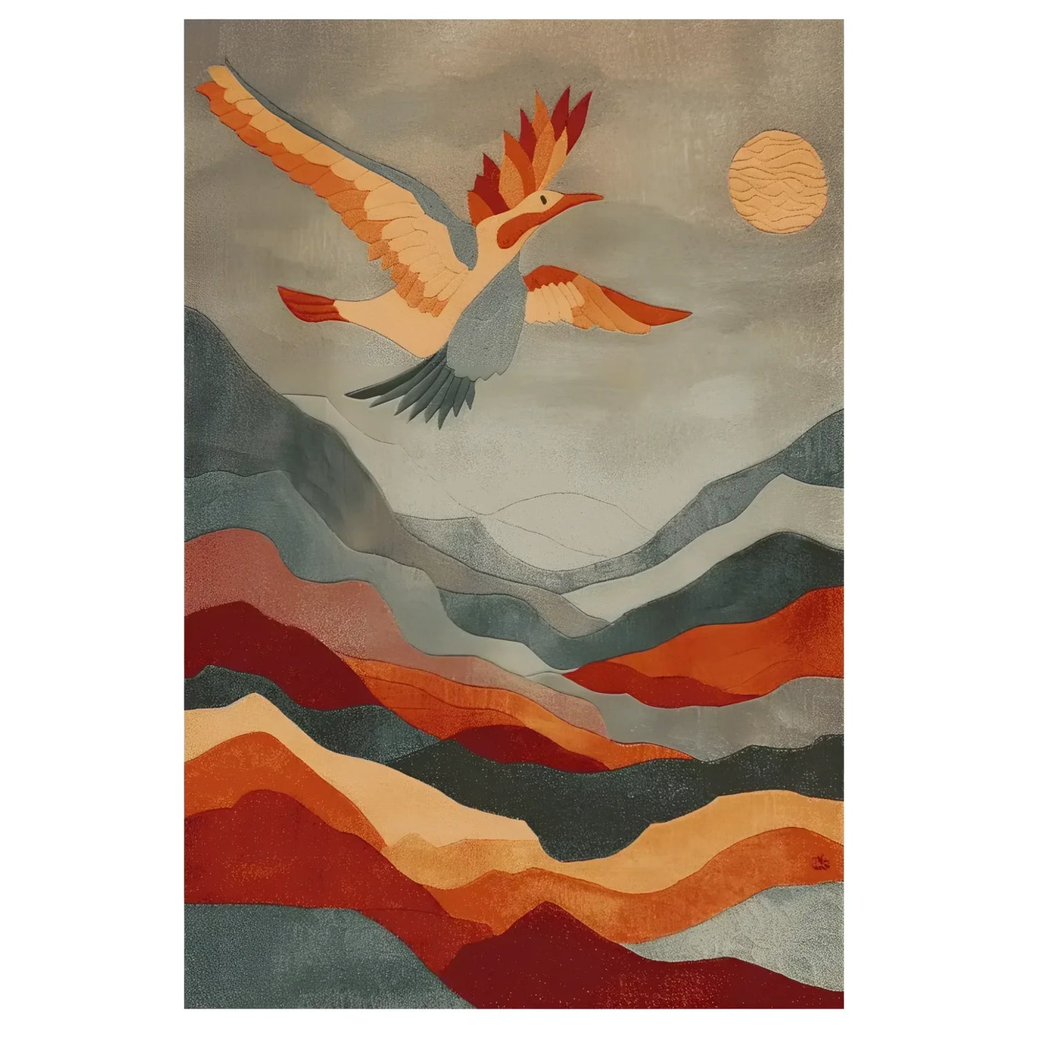 Wings of Freedom Hand Tufted Rug